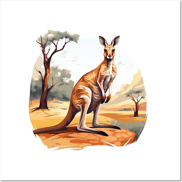 Cute Kangaroo Wall Art by zooleisurelife